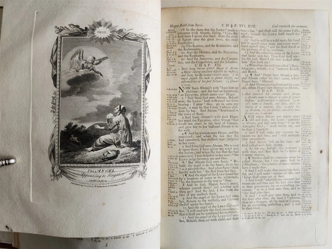 1786 BIBLE in ENGLISH antique ILLUSTRATED FOLIO OLD & NEW TESTAMENT - 6