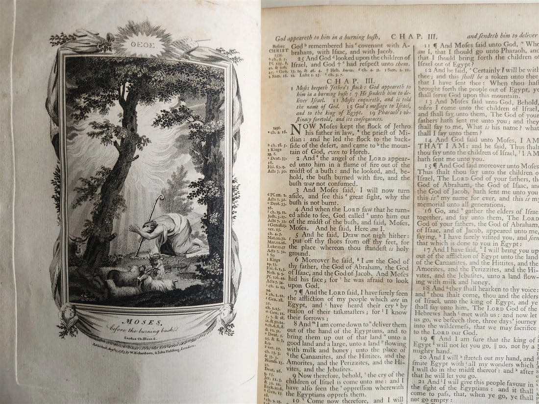 1786 BIBLE in ENGLISH antique ILLUSTRATED FOLIO OLD & NEW TESTAMENT - 8