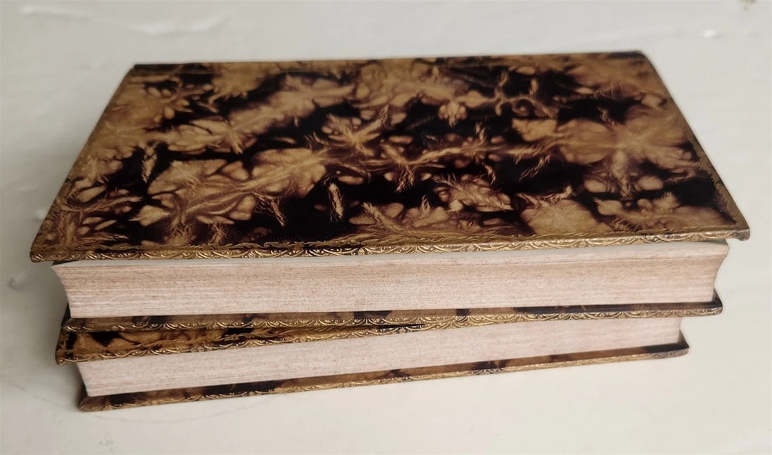 1855 WORKS by Heinrich Koenig antique 2 VOLUMES w/ DECORATIVE BINDINGS in German - 4