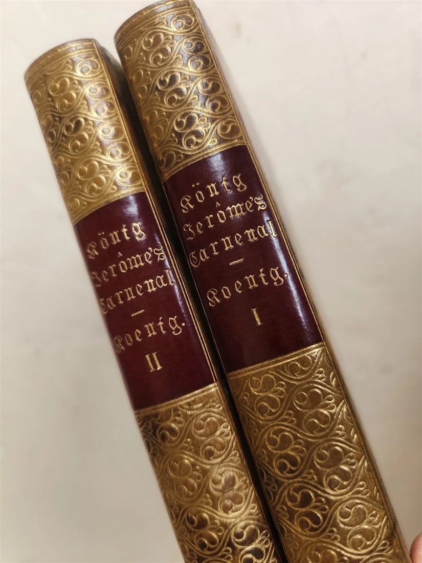 1855 WORKS by Heinrich Koenig antique 2 VOLUMES w/ DECORATIVE BINDINGS in German - 6