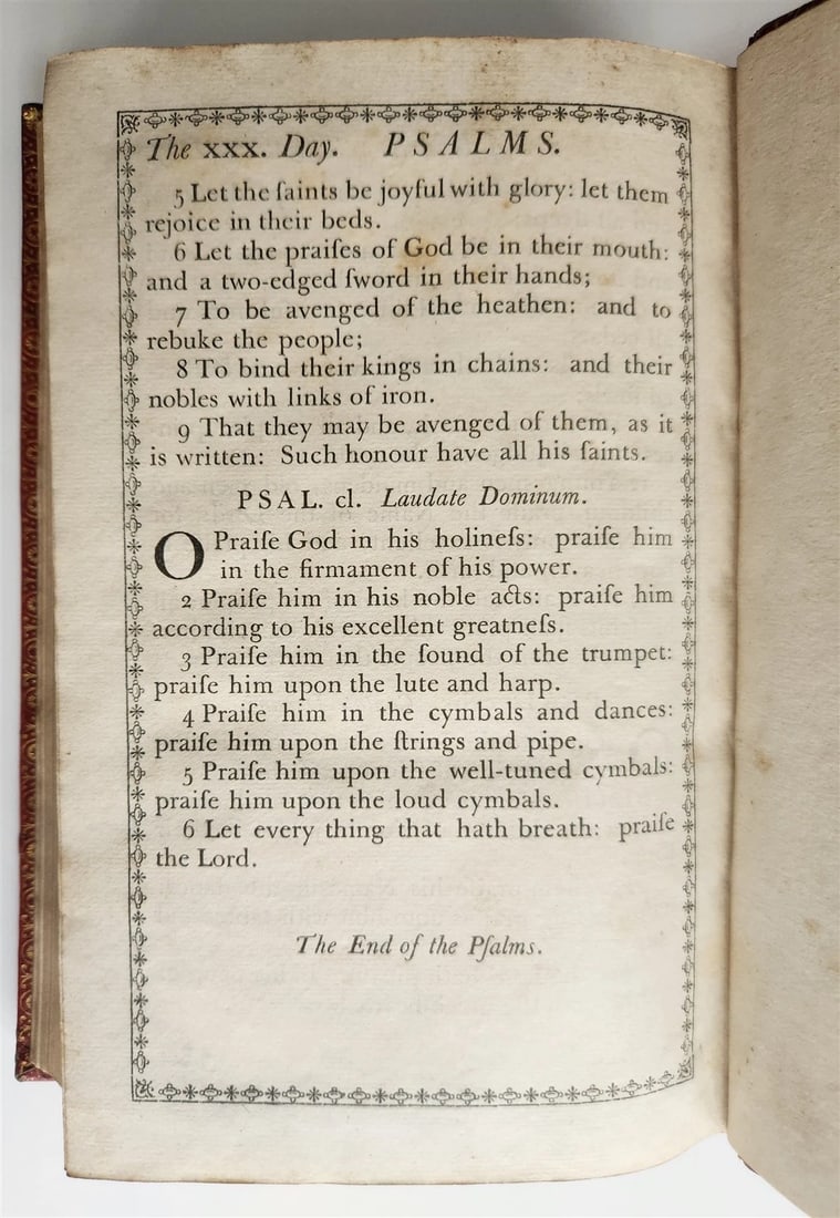 1761 BOOK of COMMON PRAYER Printed by John Baskerville antique - 10