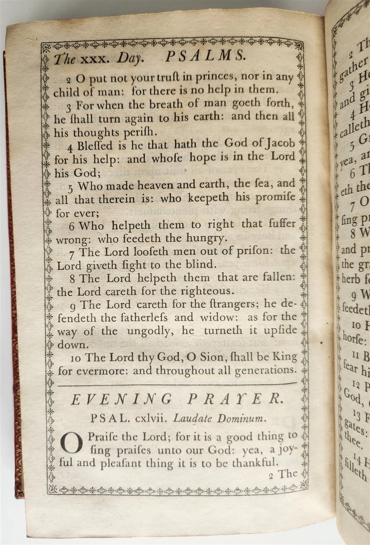 1761 BOOK of COMMON PRAYER Printed by John Baskerville antique - 11