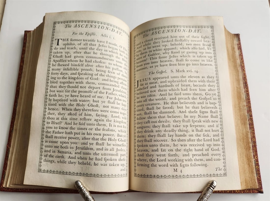 1761 BOOK of COMMON PRAYER Printed by John Baskerville antique - 7