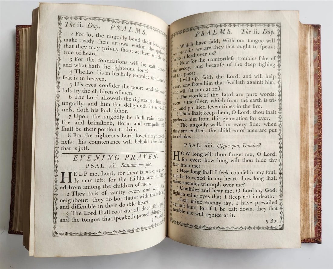 1761 BOOK of COMMON PRAYER Printed by John Baskerville antique - 8