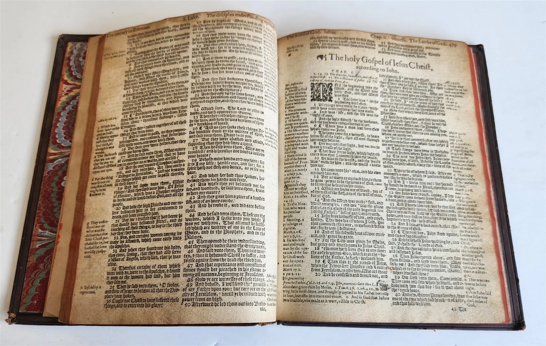 1608 BIBLE in ENGLISH antique NEW TESTAMENT - 7