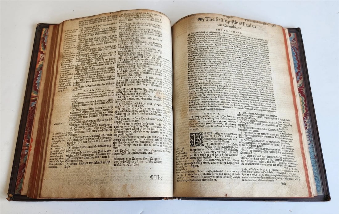 1608 BIBLE in ENGLISH antique NEW TESTAMENT - 8