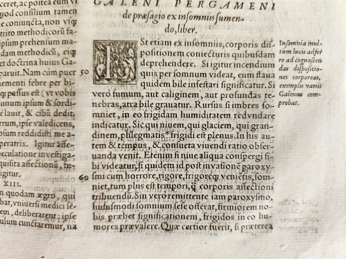 1571 MEDICAL TREATISE ILLUSTRATED antique 16th century FOLIO Epitome Galeni - 10