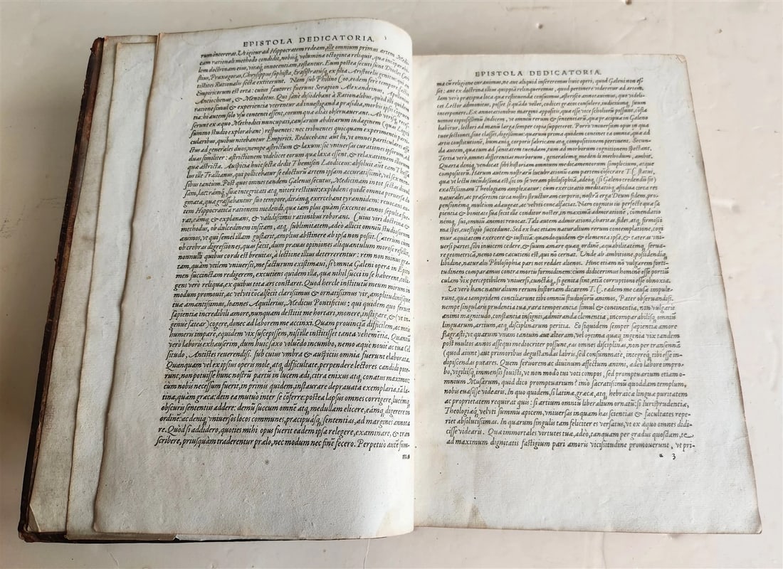 1571 MEDICAL TREATISE ILLUSTRATED antique 16th century FOLIO Epitome Galeni - 8