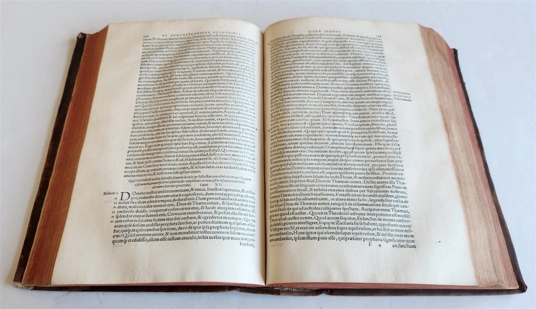 1549 EUSIBIUS HISTORY & PHILOSOPHY antique 16th century FOLIO - 4