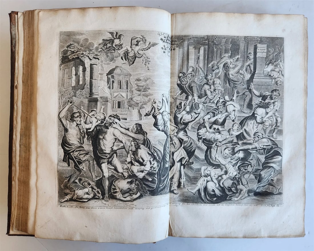 1678 Great Exemplar of Sanctity & Holy Life ILLUSTRATED in English FOLIO antique: Taylor, Jeremy The Great Exemplar of Sanctity and Holy Life. Sixth Edition. London, 1678 3 parts [bound with:] Cave. Antiquitates Christianæ: or, The History of the Life and Deather of Holy Jesus