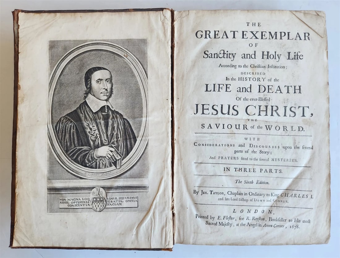 1678 Great Exemplar of Sanctity & Holy Life ILLUSTRATED in English FOLIO antique - 2