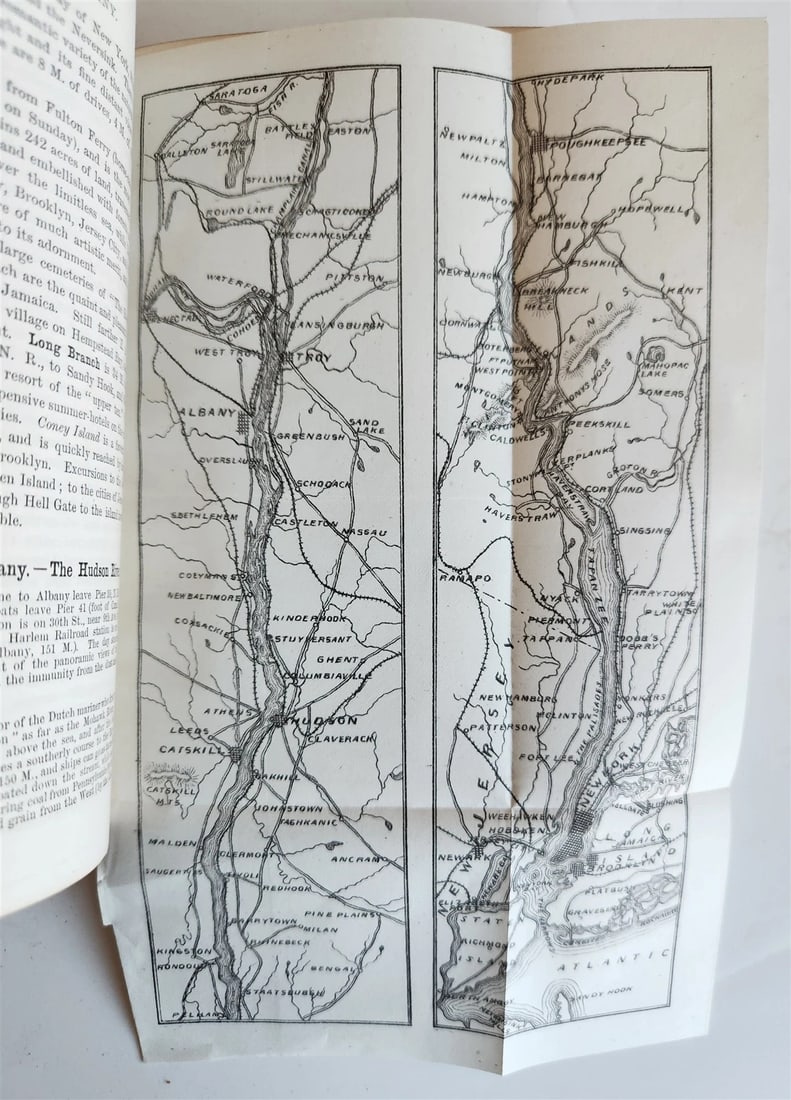 1874 NEW ENGLAND Handbook for Travellers ILLUSTRATED w/ MAPS antique AMERICANA - 10