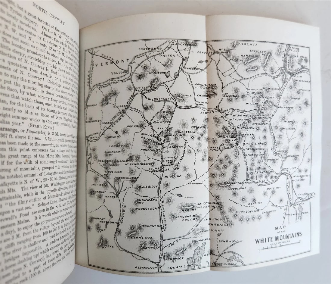 1874 NEW ENGLAND Handbook for Travellers ILLUSTRATED w/ MAPS antique AMERICANA - 14