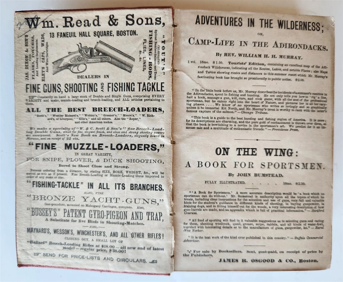 1874 NEW ENGLAND Handbook for Travellers ILLUSTRATED w/ MAPS antique AMERICANA - 15