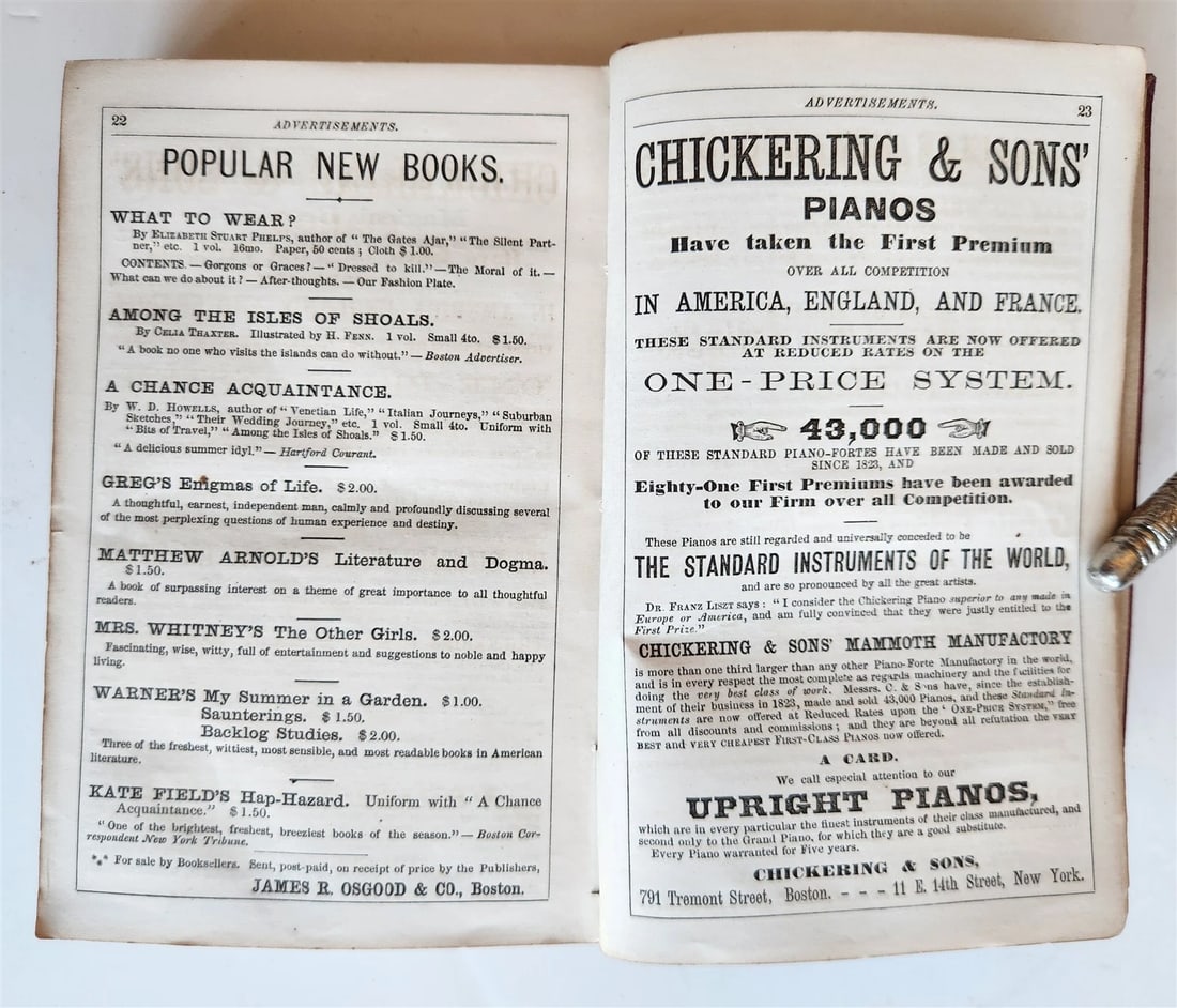 1874 NEW ENGLAND Handbook for Travellers ILLUSTRATED w/ MAPS antique AMERICANA - 19