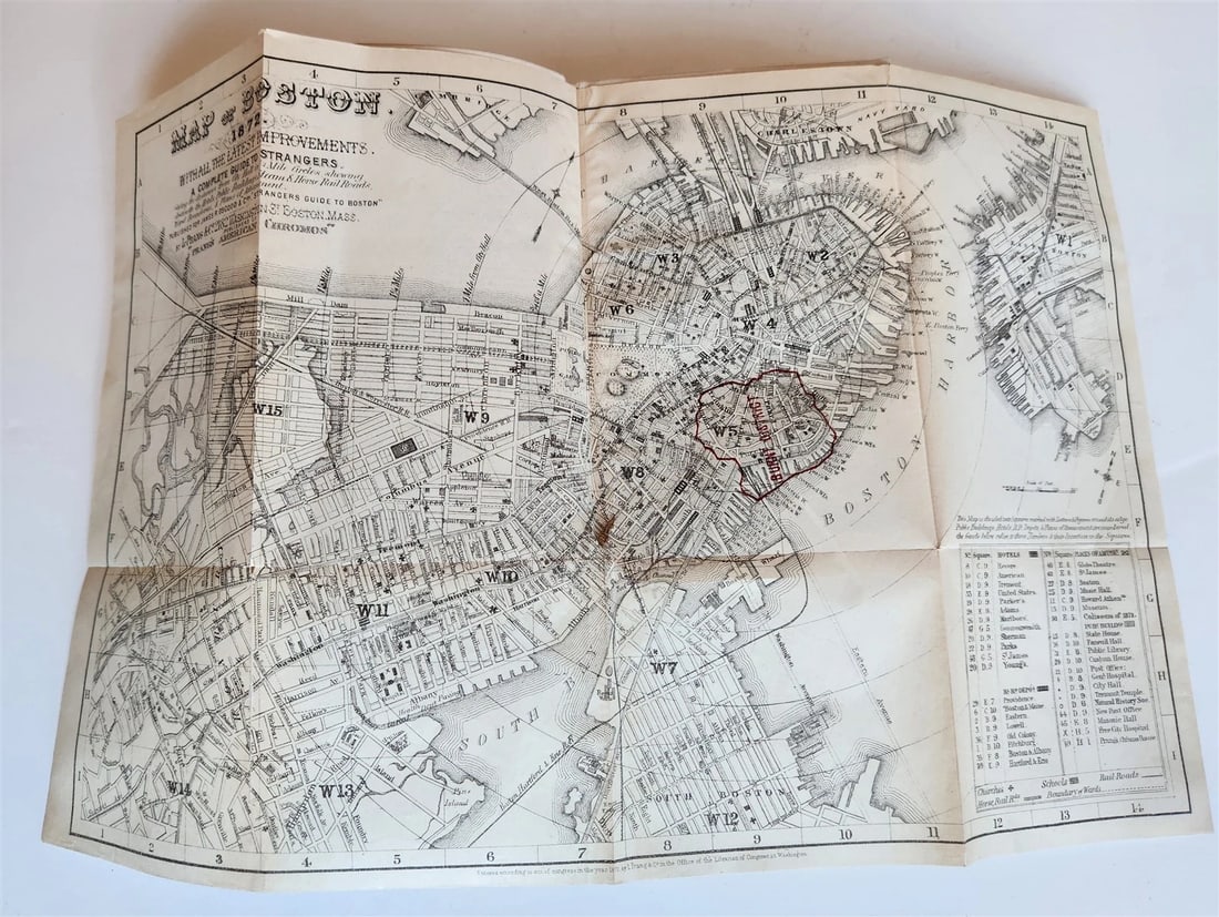 1874 NEW ENGLAND Handbook for Travellers ILLUSTRATED w/ MAPS antique AMERICANA - 3