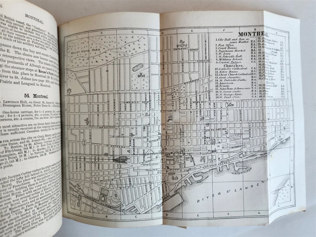 1874 NEW ENGLAND Handbook for Travellers ILLUSTRATED w/ MAPS antique AMERICANA - 8