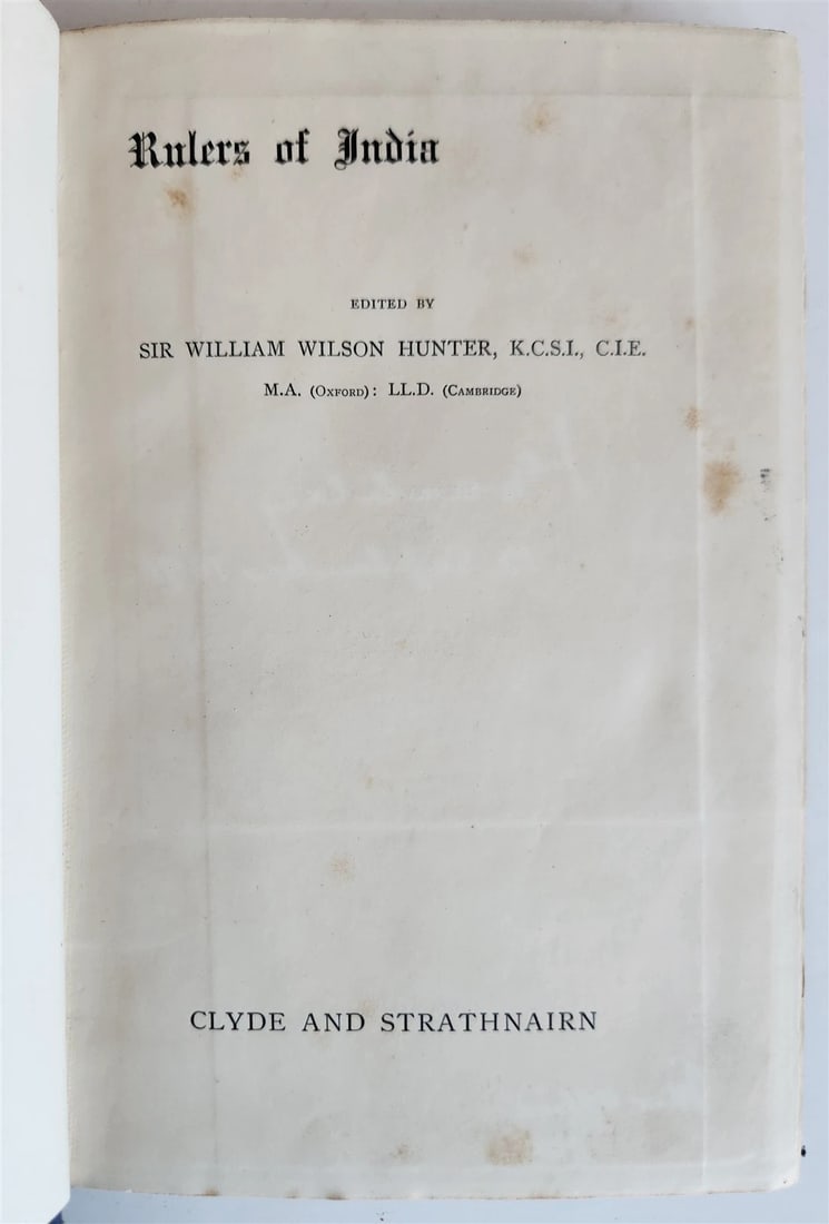 1891 RULERS of INDIA CLYDE and STRATHNAIRN ILLUSTRATED w/ MAP antique - 3