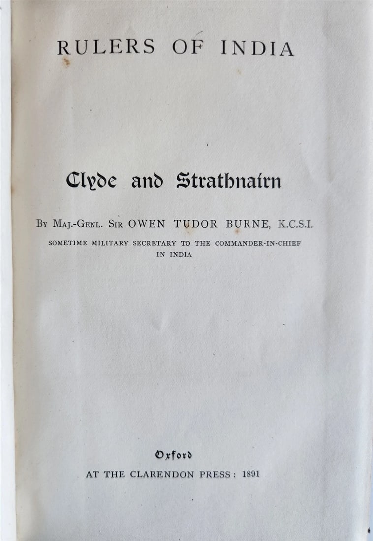 1891 RULERS of INDIA CLYDE and STRATHNAIRN ILLUSTRATED w/ MAP antique - 6