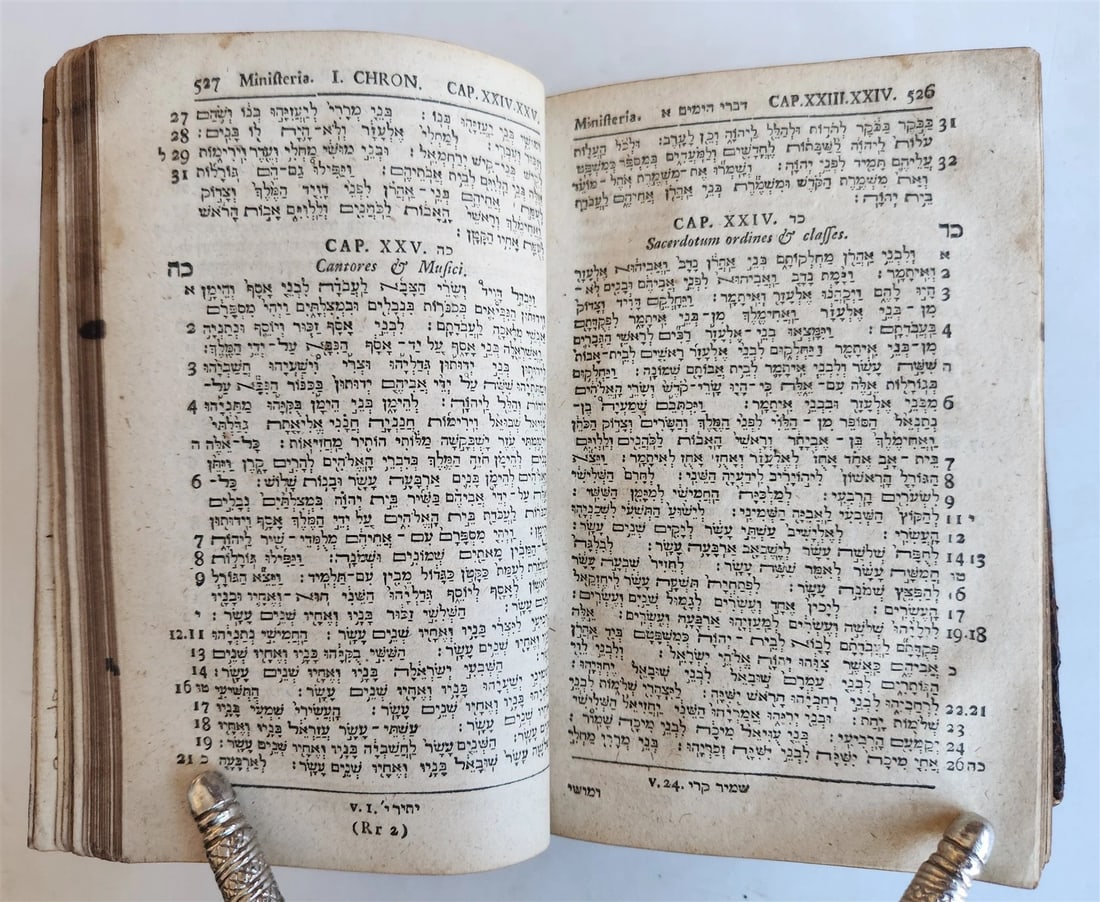 1739 BIBLE in HEBREW antique Biblia Hebraica JUDAICA - 11