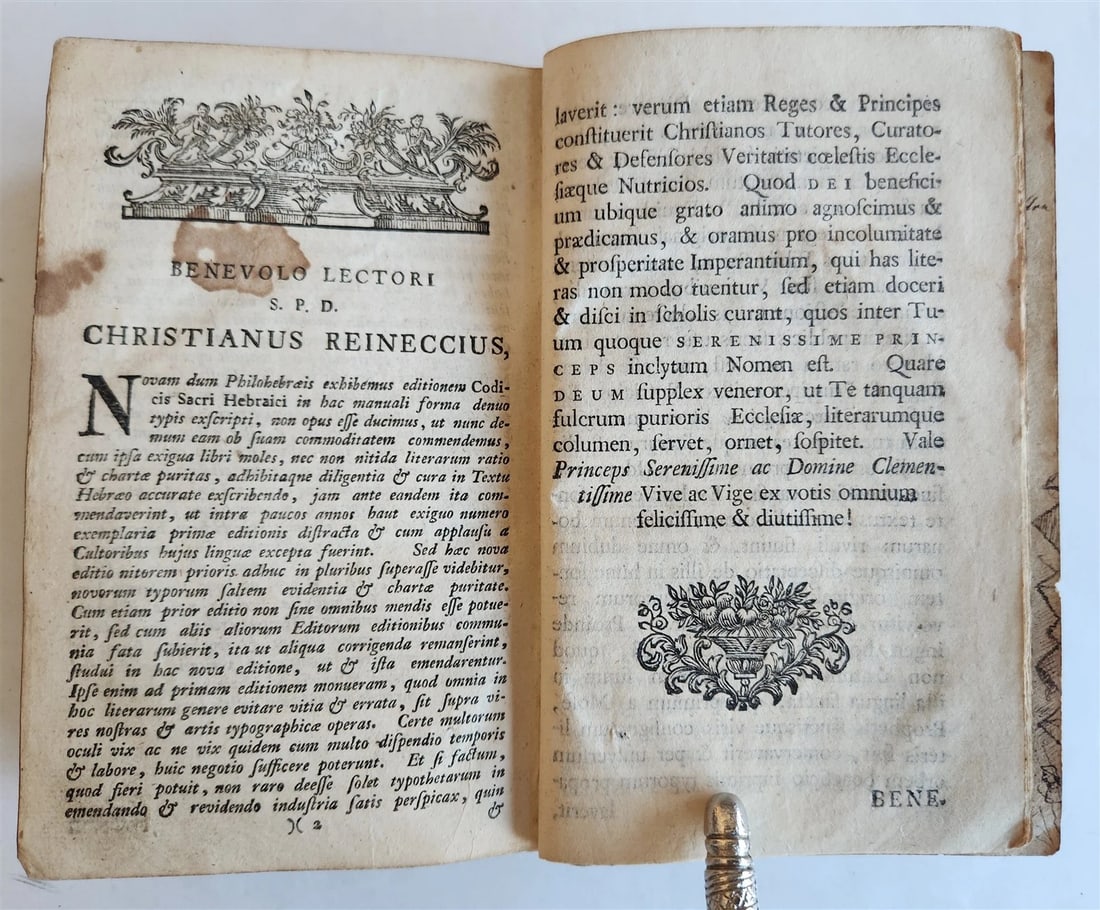 1739 BIBLE in HEBREW antique Biblia Hebraica JUDAICA - 5