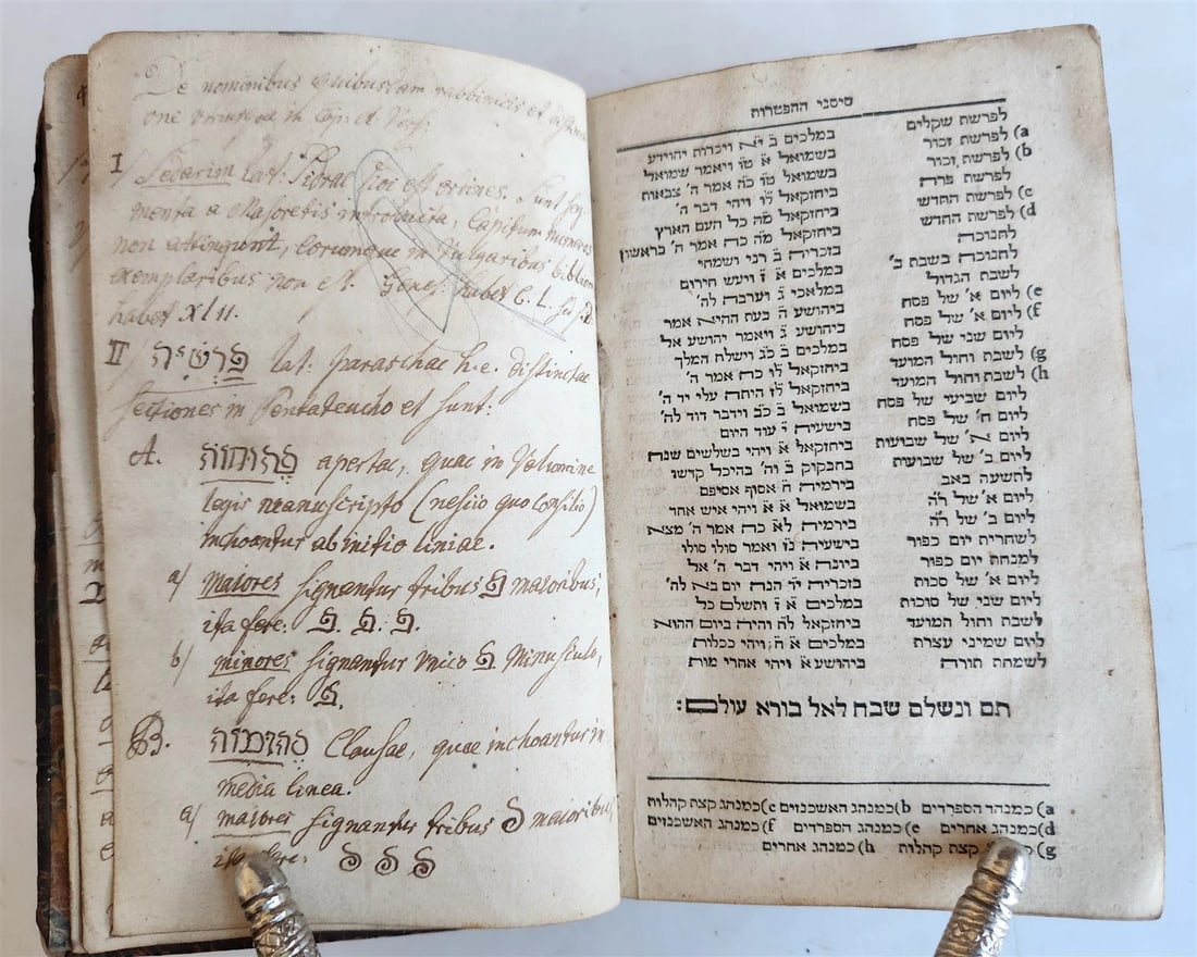 1739 BIBLE in HEBREW antique Biblia Hebraica JUDAICA - 9