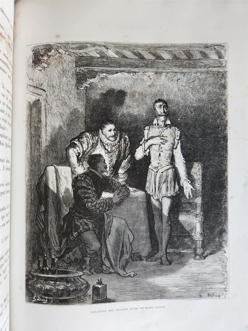 1869 DON QUIXOTE by CERVANTES illustrated by GUSTAVE DORE antique 2 FOLIO VOLS. - 18