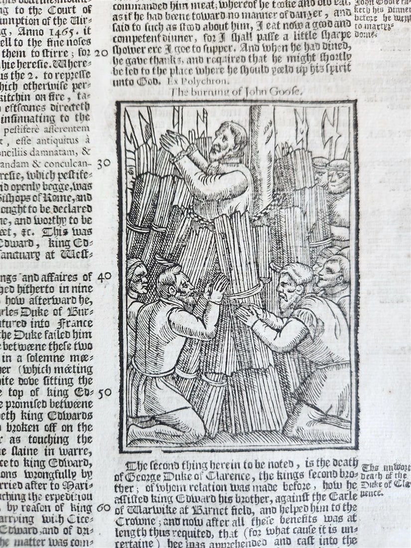 1641 BOOK of MARTYRS by JOHN FOXE antique ILLUSTRATED FOLIO Actes And Monuments - 18