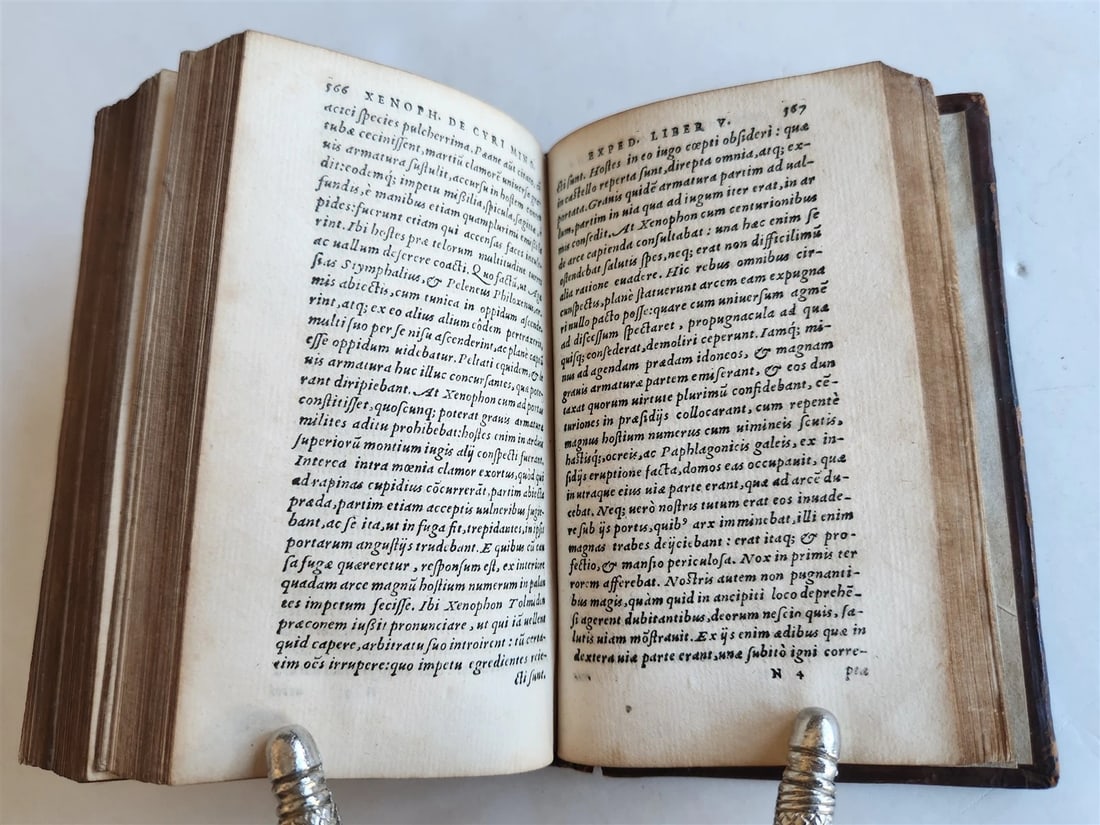 1551 XENOPHON Atheniensis OPERA Griphius press antique 16th C. original binding - 11