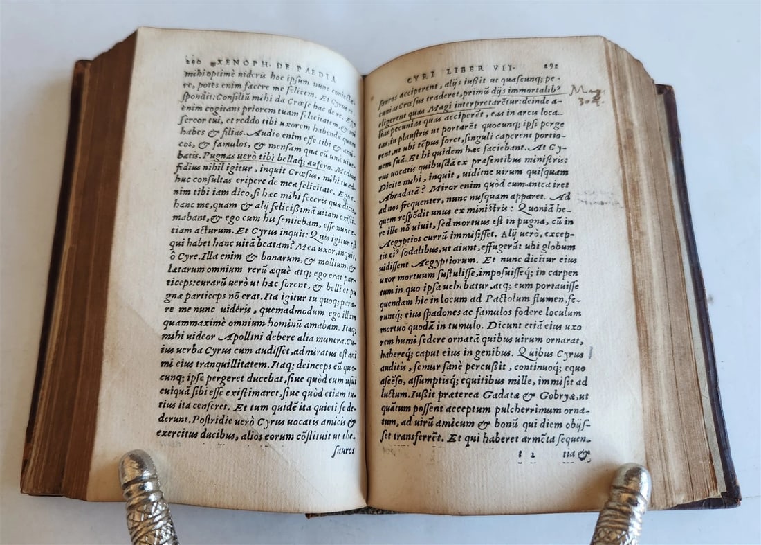 1551 XENOPHON Atheniensis OPERA Griphius press antique 16th C. original binding - 8