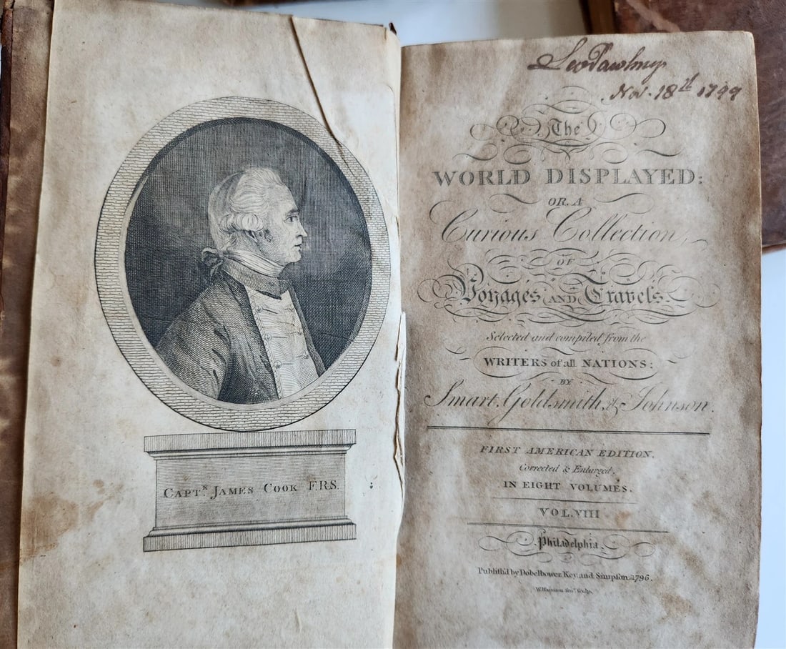 1795 WORLD DISPLAYED Curious Collection of Voyages & Travels ILLUSTRATED antique - 19