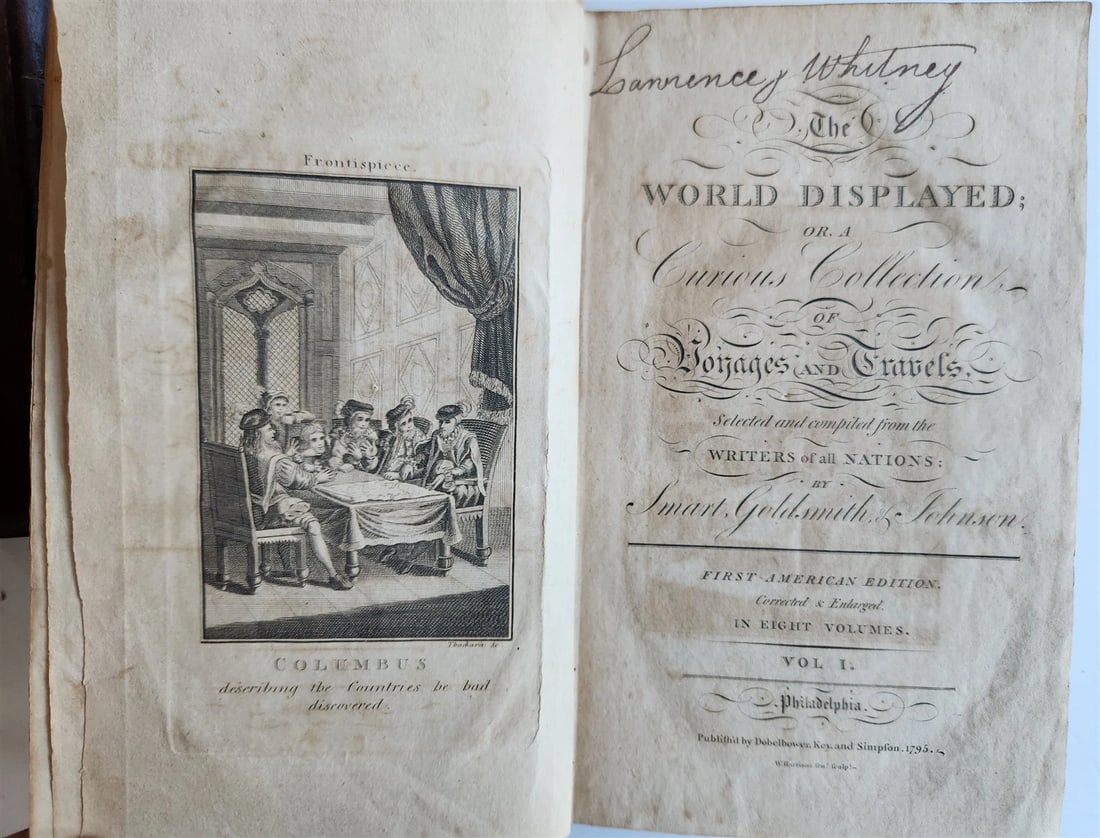 1795 WORLD DISPLAYED Curious Collection of Voyages & Travels ILLUSTRATED antique - 5