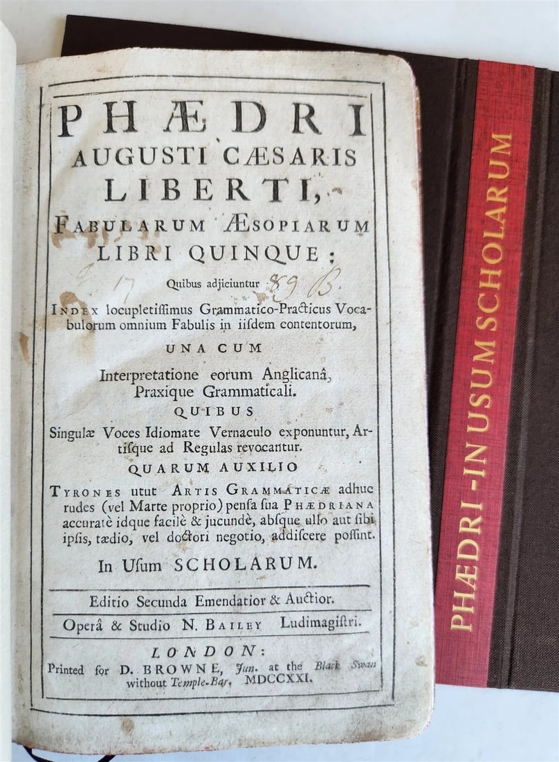 1721 Phaedrus POETRY ANTIQUE (1 of 10)