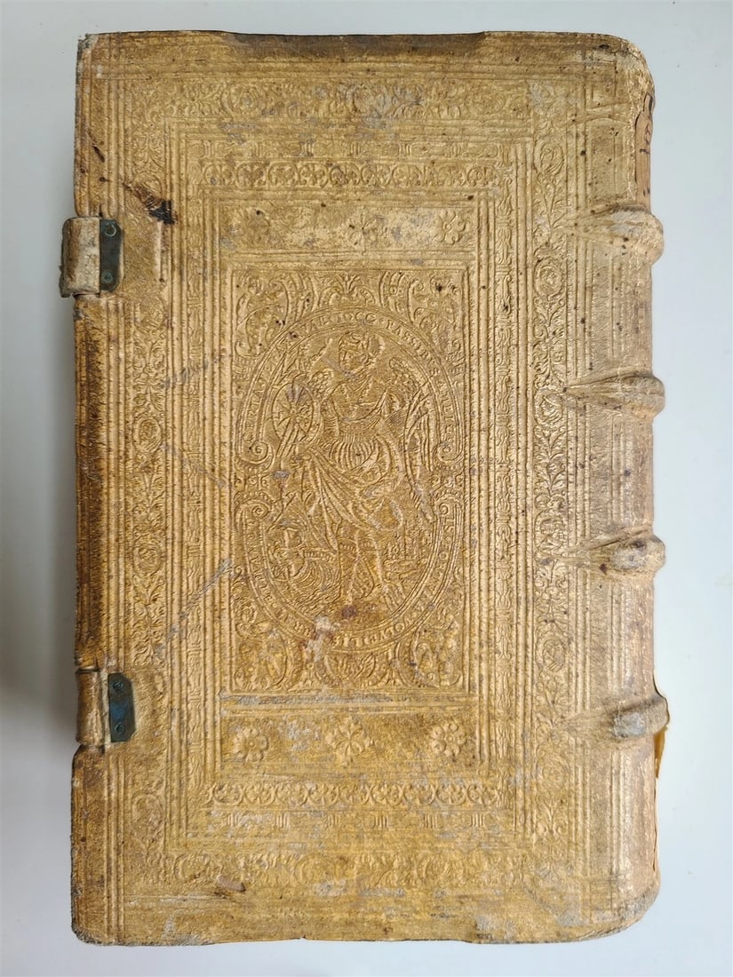 1593 EXEGETICAL WORKS by T. STAPLETON antique 16th CENTURY PLANTIN PIGSKIN BOUND - 11