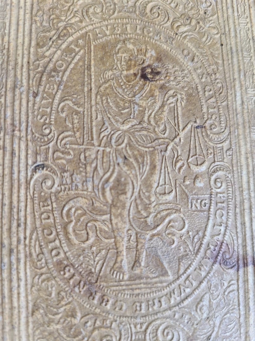 1593 EXEGETICAL WORKS by T. STAPLETON antique 16th CENTURY PLANTIN PIGSKIN BOUND - 5