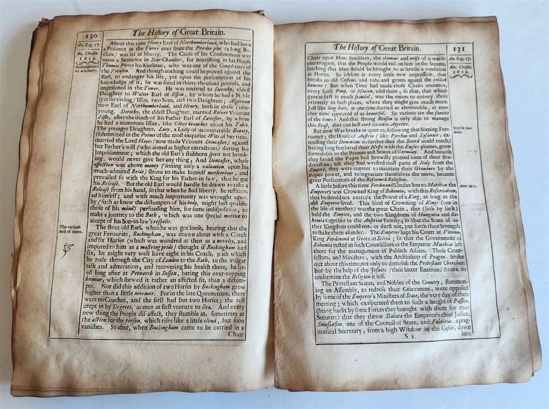 1653 HISTORY of GREAT BRITAIN LIFE of KING JAMES antique in ENGLISH - 11