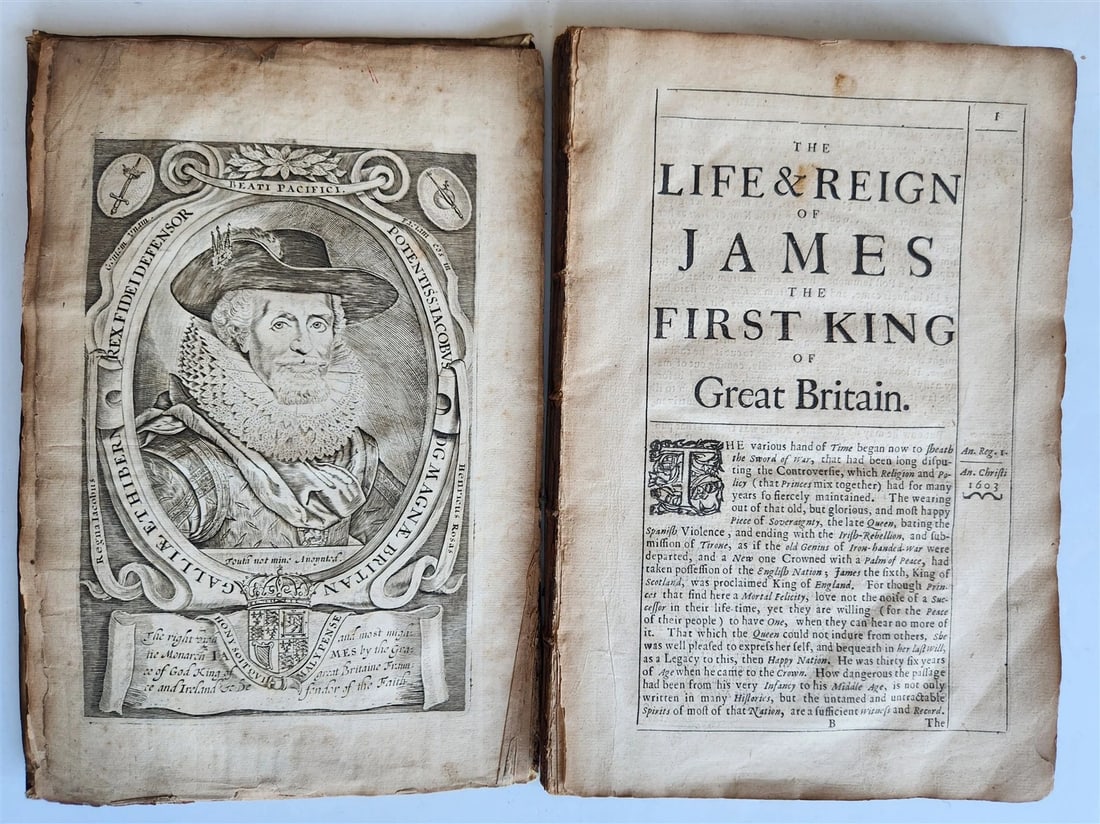 1653 HISTORY of GREAT BRITAIN LIFE of KING JAMES antique in ENGLISH - 2