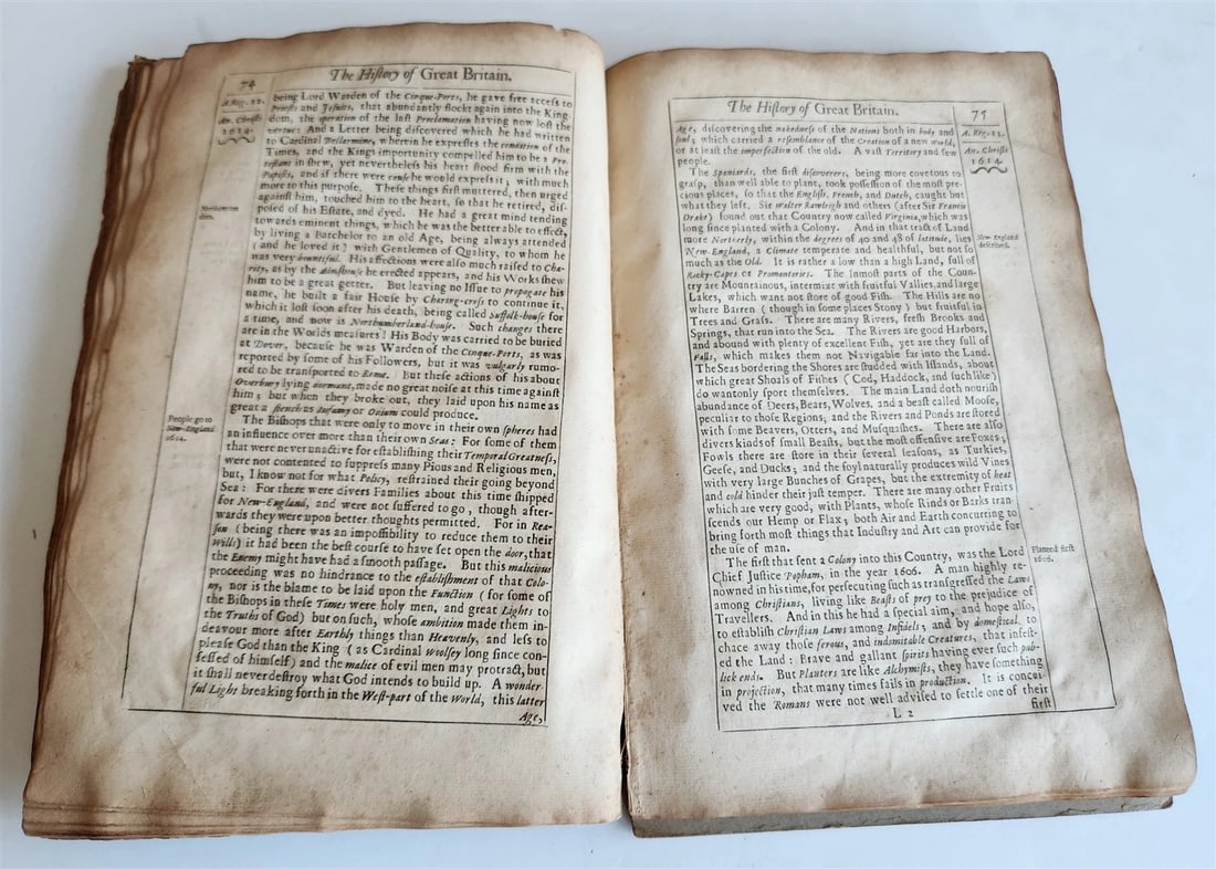 1653 HISTORY of GREAT BRITAIN LIFE of KING JAMES antique in ENGLISH - 9