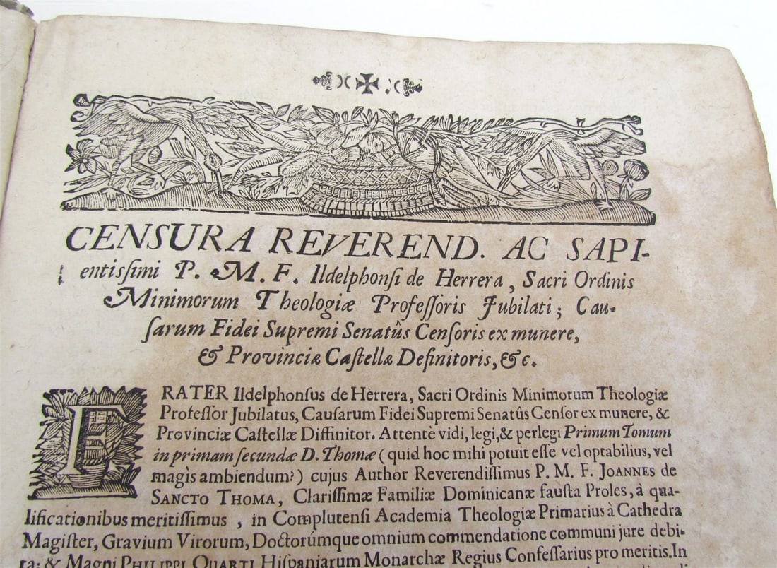 1711 VELLUM BOUND ANTIQUE FOLIO Ioannis a Sto Thoma v. 4 - 3