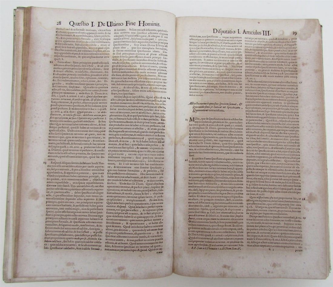 1711 VELLUM BOUND ANTIQUE FOLIO Ioannis a Sto Thoma v. 4 - 7