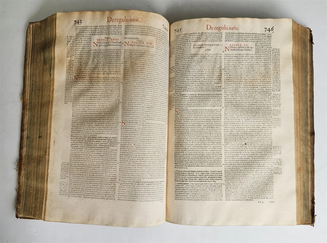 1584 LAW BOOK antique BLIND-TOOLED PIGSKIN BOUND LARGE FOLIO - 19