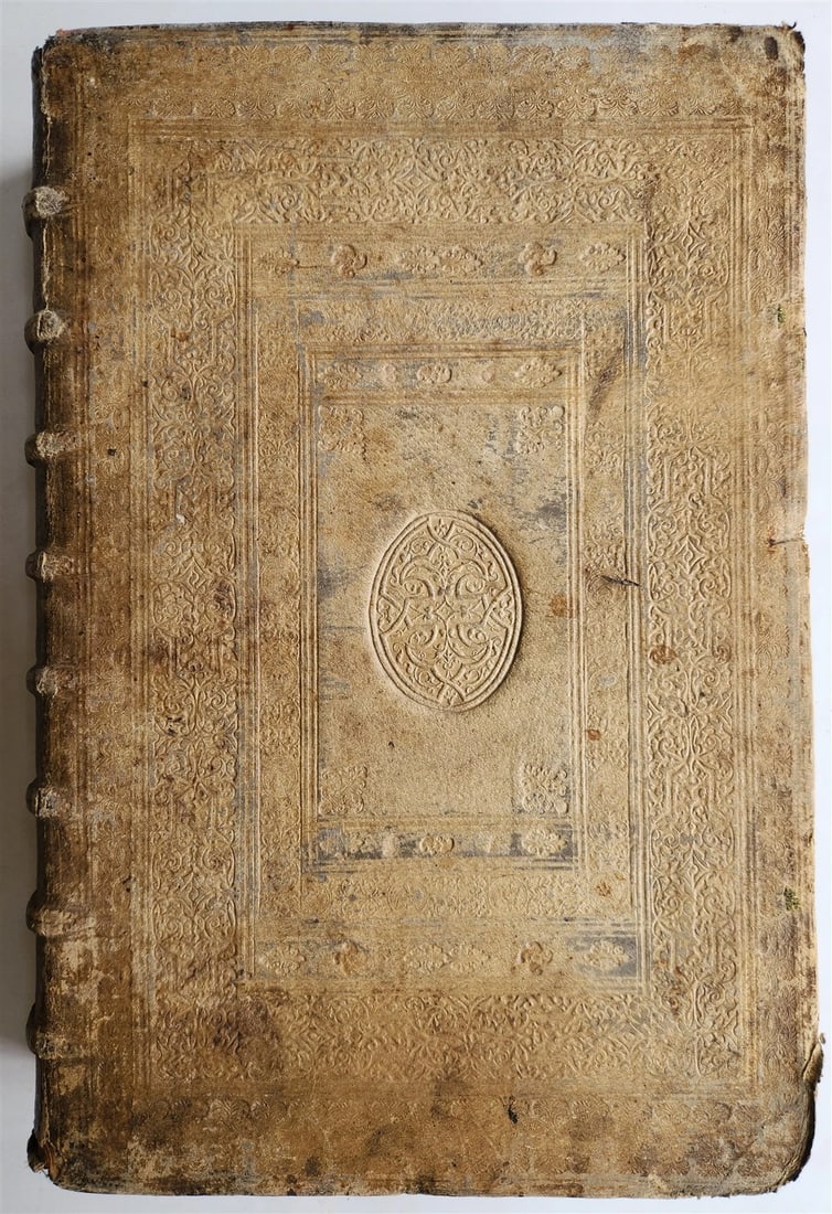 1584 LAW BOOK antique BLIND-TOOLED PIGSKIN BOUND LARGE FOLIO - 7