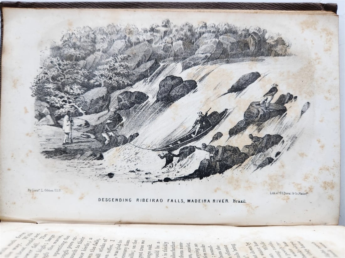 1854 Exploration of Amazon Valley by Lieut Herndon ANTIQUE 2 volumes ILLUSTRATED - 5