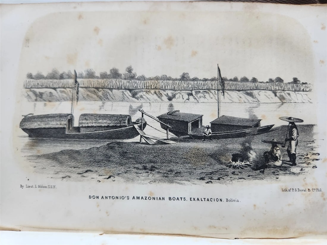 1854 Exploration of Amazon Valley by Lieut Herndon ANTIQUE 2 volumes ILLUSTRATED - 6