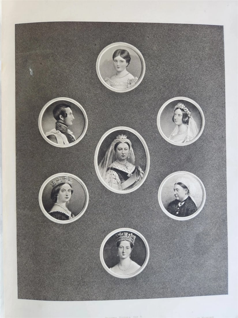 1901 Illustrated London News Record of Queen Victoria Reign antique WOOD BINDING - 13