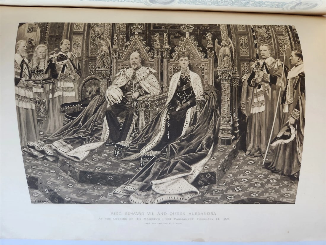 1901 Illustrated London News Record of Queen Victoria Reign antique WOOD BINDING - 14