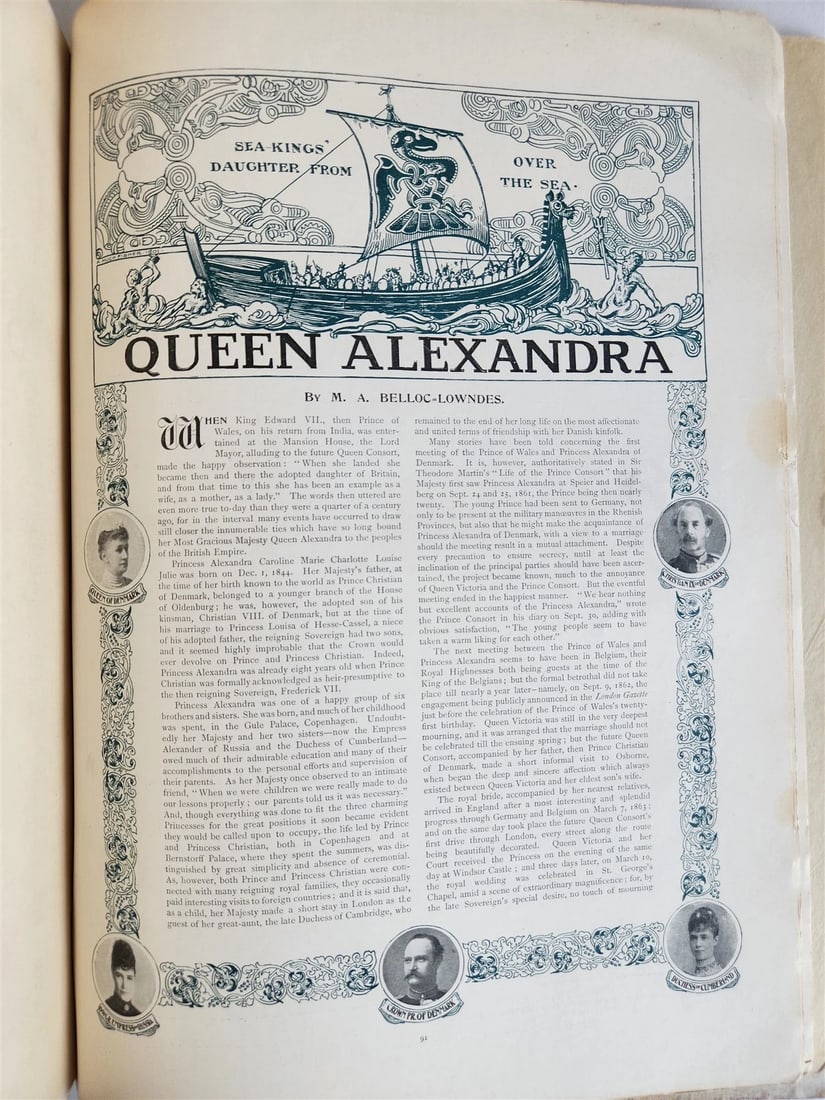 1901 Illustrated London News Record of Queen Victoria Reign antique WOOD BINDING - 15