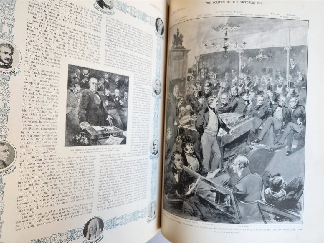 1901 Illustrated London News Record of Queen Victoria Reign antique WOOD BINDING - 18