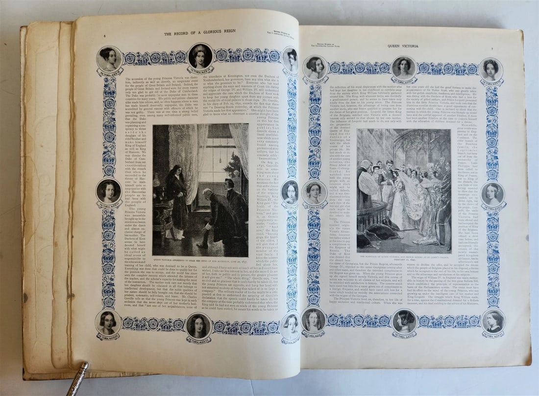 1901 Illustrated London News Record of Queen Victoria Reign antique WOOD BINDING - 6