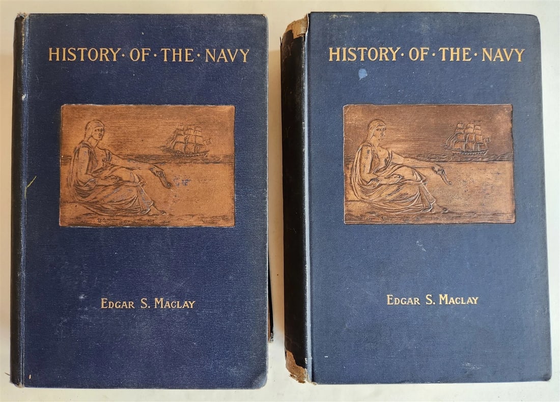 1894 HISTORY of UNITED STATES NAVY by EDGAR MACLAY ANTIQUE 2 vols ILLUSTRATED (1 of 20)